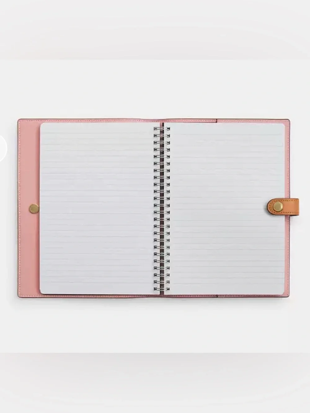Coach Powder Pink Notebook In Signature Canvas